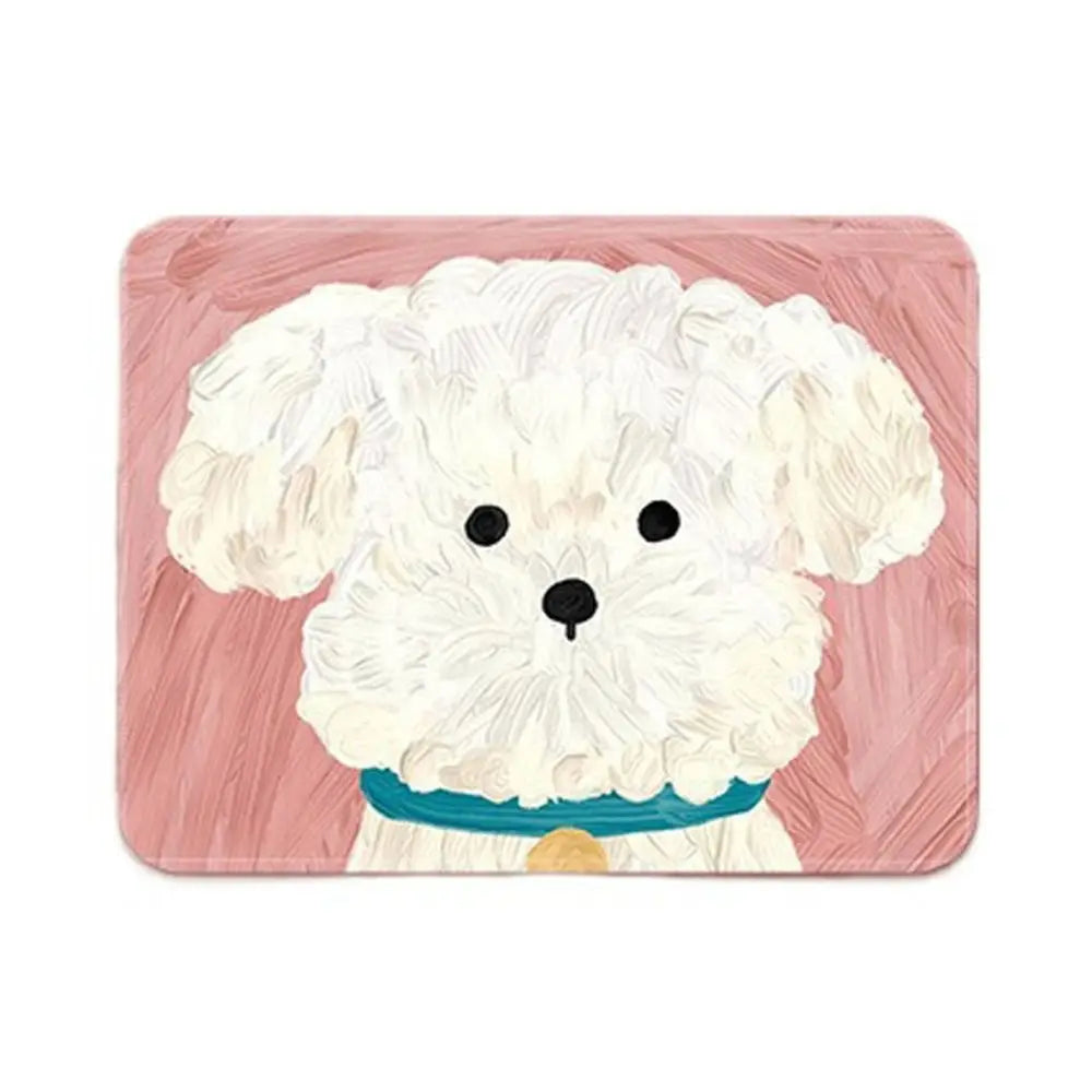 Mystery Paw Cartoon Dog Keyboard Mat - Fun Anti-Slip Desk Accessory