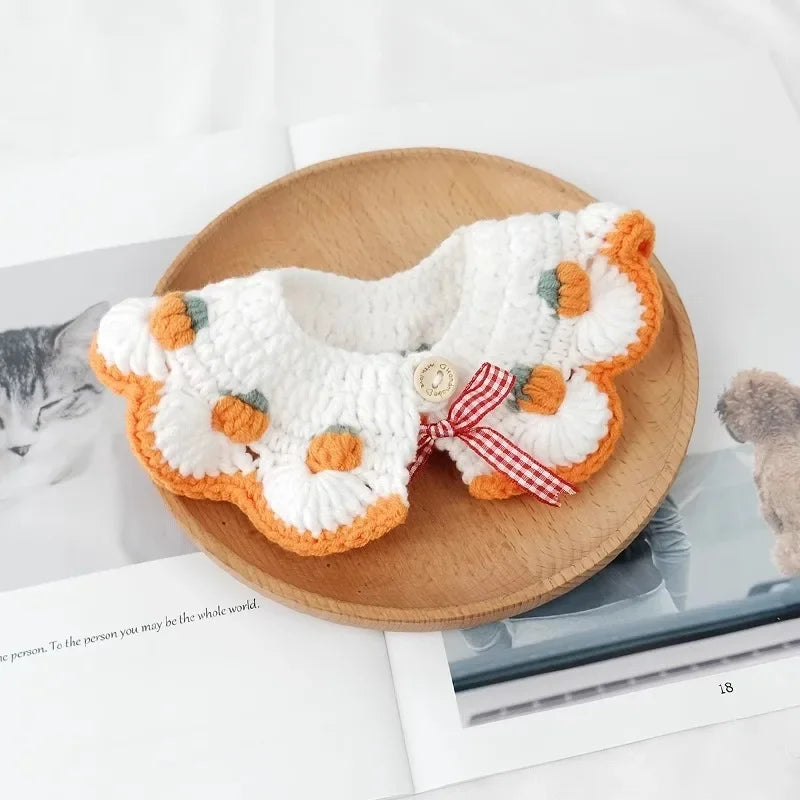 Hand-Woven Strawberry Collar for Cats & Small Dogs - Perfect for Pet Photography