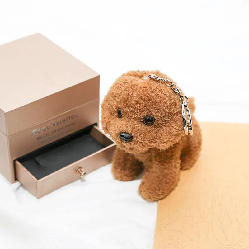 Adorable Teddy Dog Plush Keychain - Perfect for Backpacks & Gifts