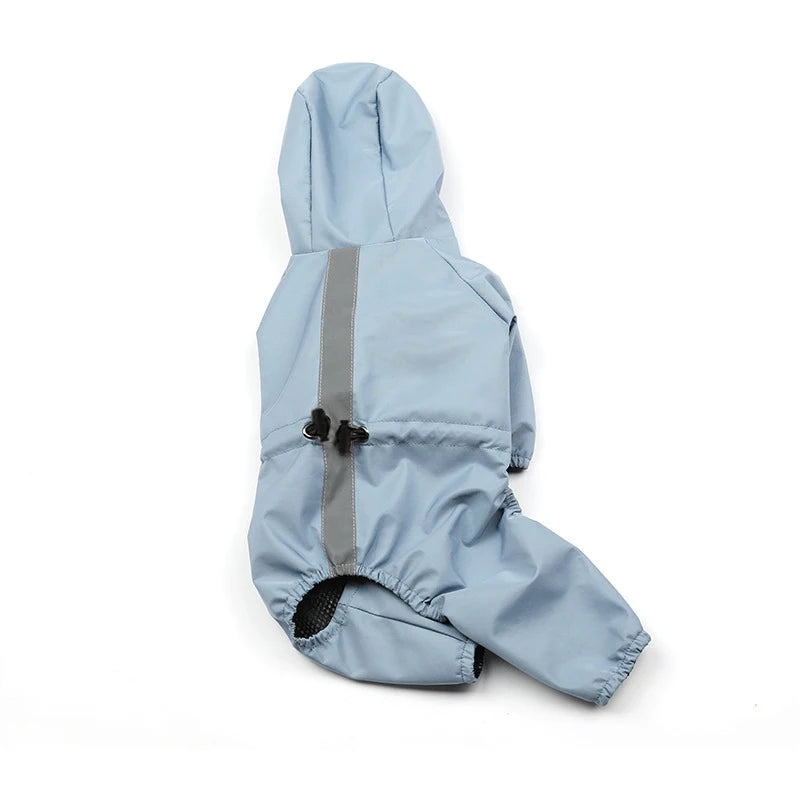 Mystery Paw Four-Legged Waterproof Dog Raincoat for Spring and Summer