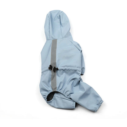 Mystery Paw Four-Legged Waterproof Dog Raincoat for Spring and Summer