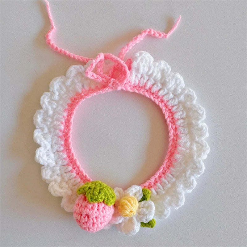 Cozy Wool Pet Necklaces & Collars for Cats and Small Dogs