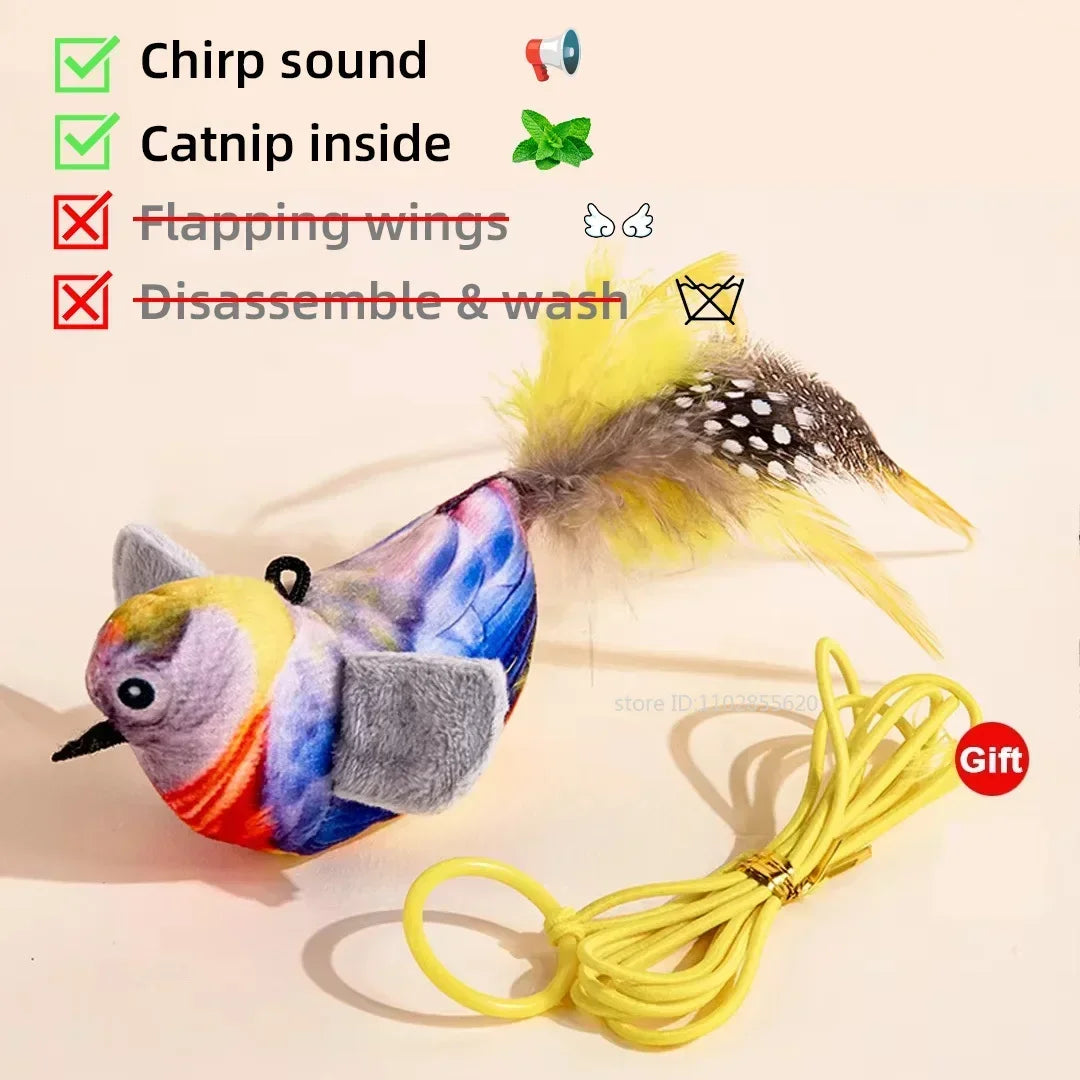 Mystery Paw Bird Chirping Toy for Cats & Dogs - Interactive Fun with Catnip