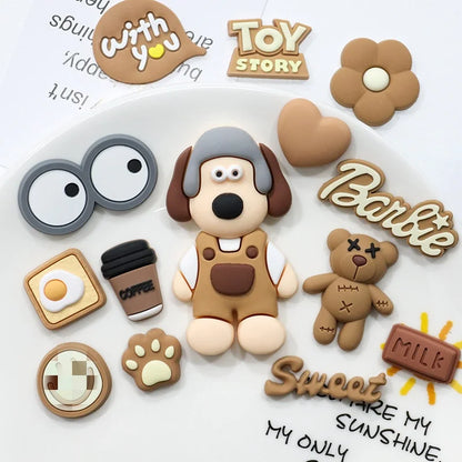 MINISO Cute Cartoon Dog & Bear Shoe Charms - DIY Your Footwear!