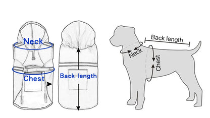 Corgi Style Waterproof Hooded Raincoat for Dogs