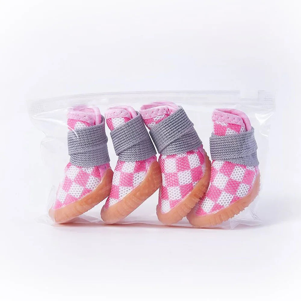 Paw-some Summer Dog Shoes: Breathable Anti-Slip Booties