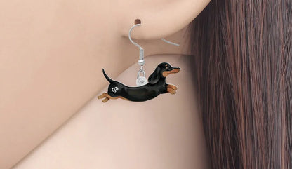 Playful Dachshund Dog Earrings - Perfect for Pet Lovers!