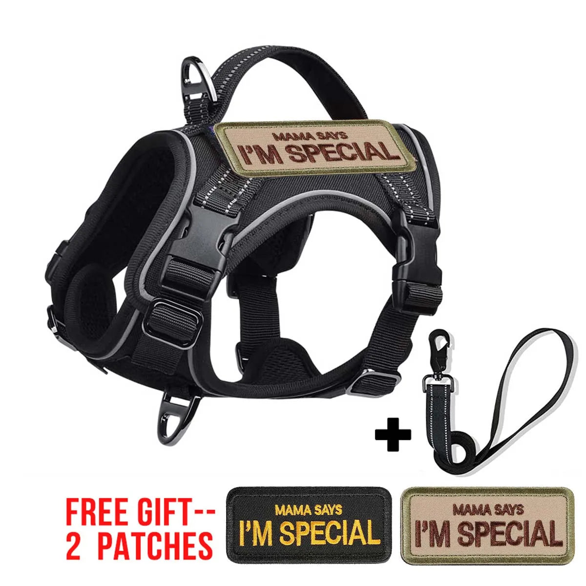 Tactical Reflective No-Pull Puppy Vest Harness - Mystery Paw