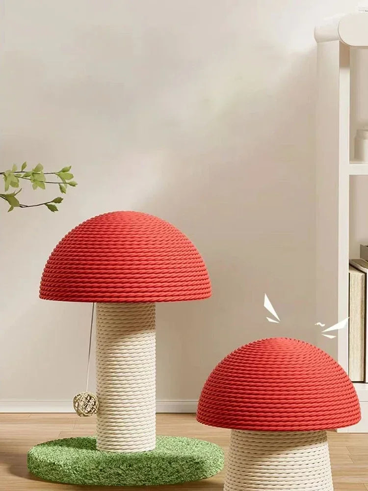 Mystery Paw Mushroom Cat Scratching Post - Whimsical Fun for Your Feline!