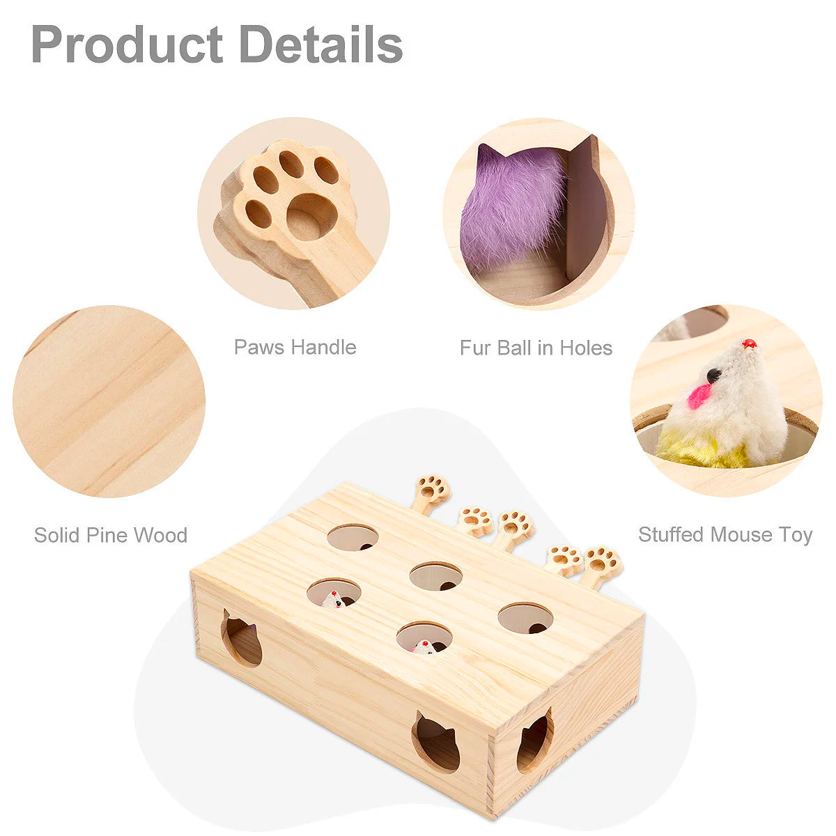 Mystery Paw's Whack-a-Mole Interactive Cat Toy