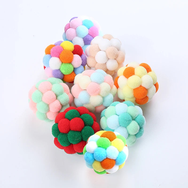 Mystery Paw Colorful Handmade Bell Ball - Interactive Cat Toy