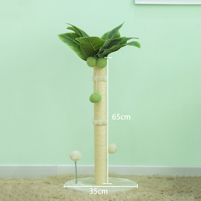 Mystery Paw Cat Scratching Tree with Sisal Rope & Interactive Toys - 65cm
