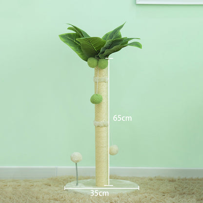 Mystery Paw Cat Scratching Tree with Sisal Rope & Interactive Toys - 65cm