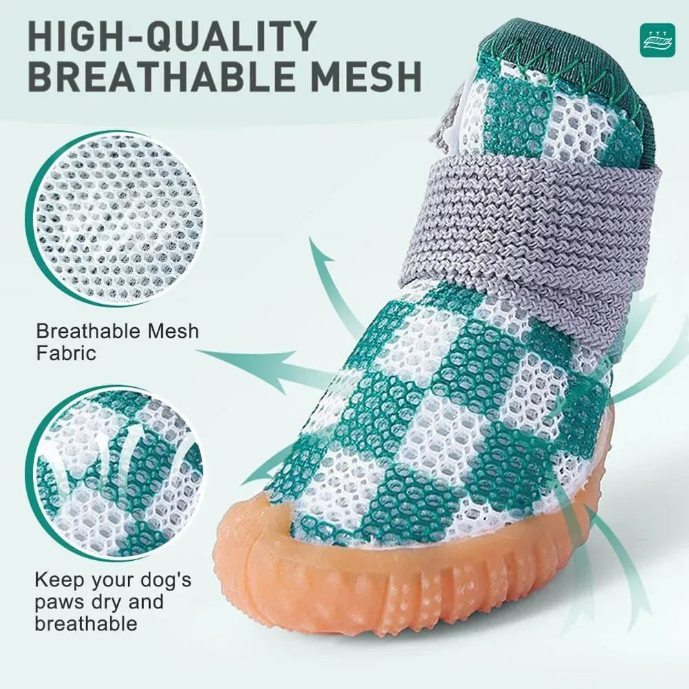 Paw-some Summer Dog Shoes: Breathable Anti-Slip Booties