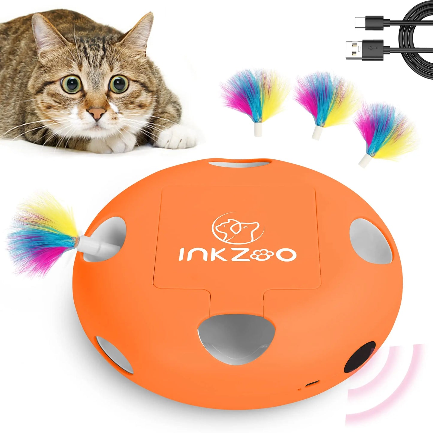 Mystery Paw Electric Interactive Feather Cat Toy - Endless Fun for Indoor Cats