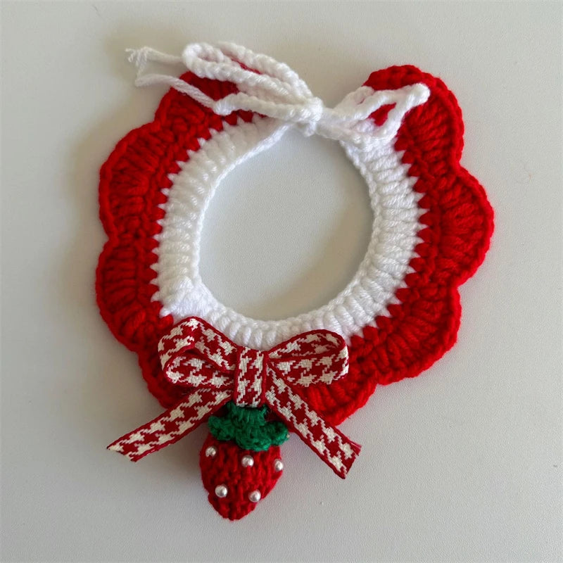 Cozy Wool Pet Necklaces & Collars for Cats and Small Dogs