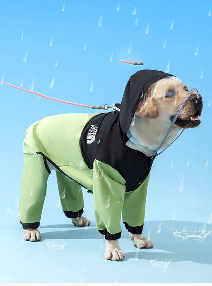 Mystery Paw Dog & Cat Hooded Rain Poncho