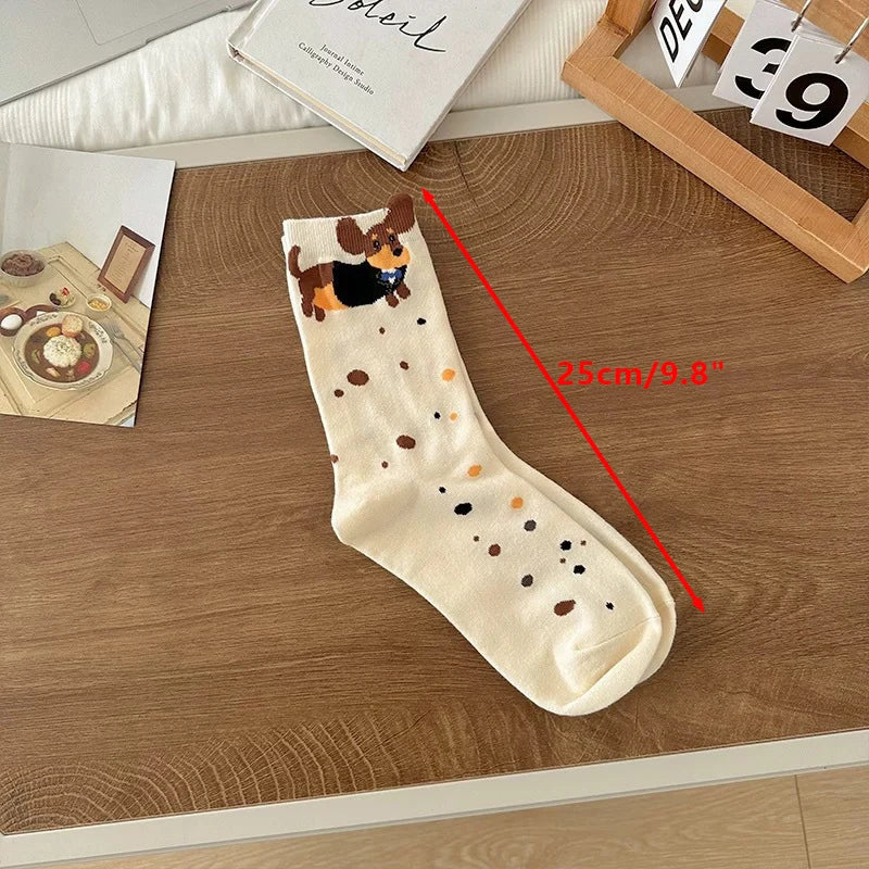 Playful Cartoon Sausage Dog Socks for Pet Lovers
