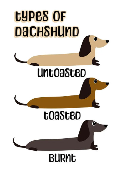 Kawaii Dachshund Dog Canvas Wall Art for Home Decor
