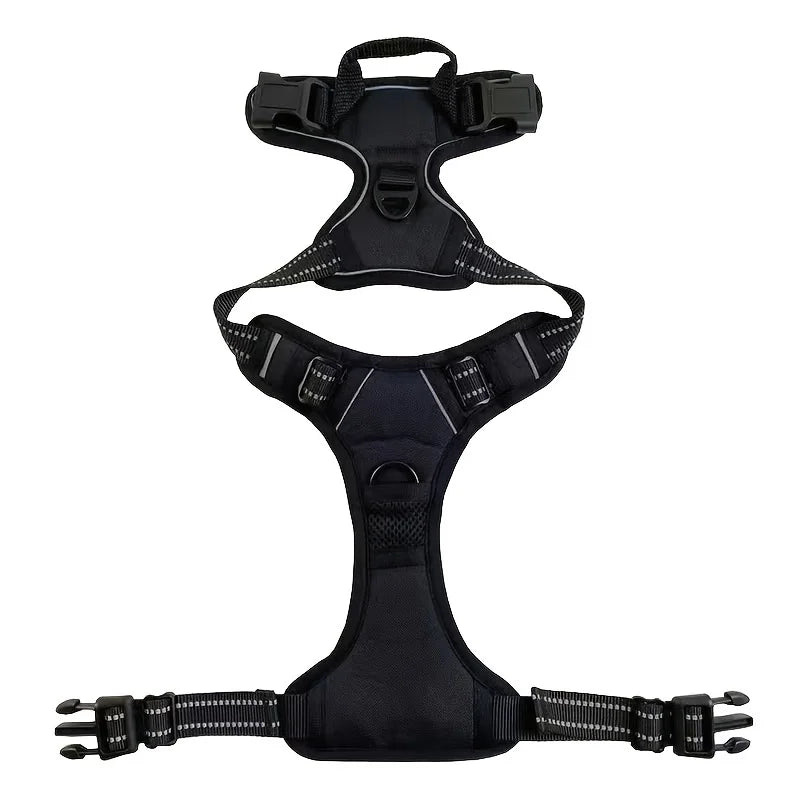 Mystery Paw No-Pull Dog Harness with Dual Leash Clips - Adjustable & Soft Padded
