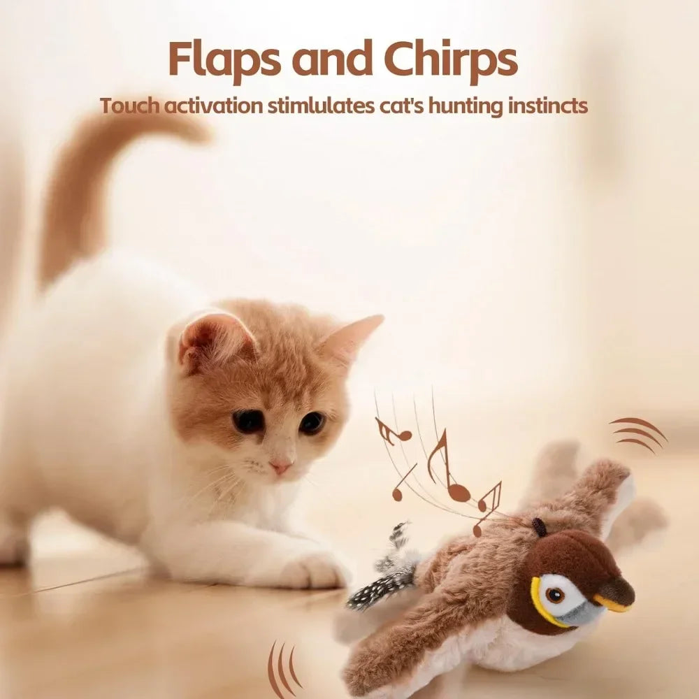 Mystery Paw Bird Chirping Toy for Cats & Dogs - Interactive Fun with Catnip
