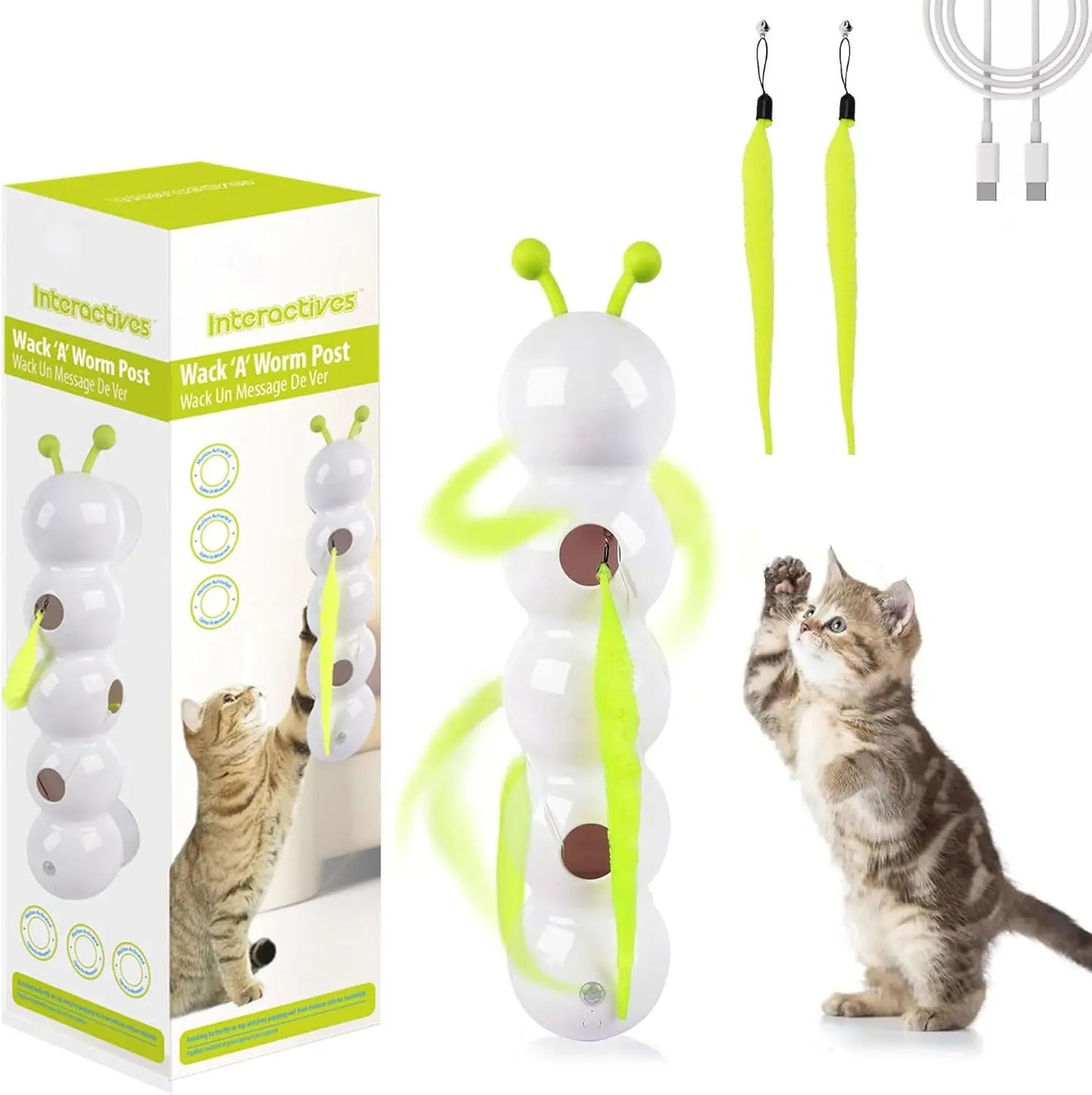 Interactive Cat Stick Pro with Replaceable Tail
