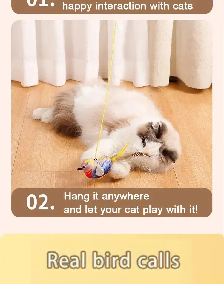 Mystery Paw Bird Chirping Toy for Cats & Dogs - Interactive Fun with Catnip