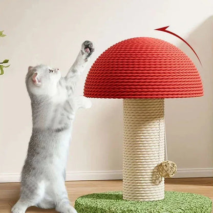 Mystery Paw Mushroom Cat Scratching Post - Whimsical Fun for Your Feline!