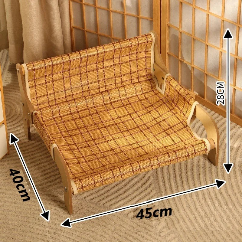 Mystery Paw Summer Cooling Rattan Cat Bed & Scratcher Lounge