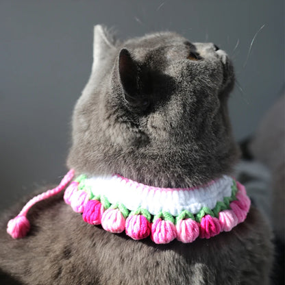 Cozy Wool Pet Necklaces & Collars for Cats and Small Dogs