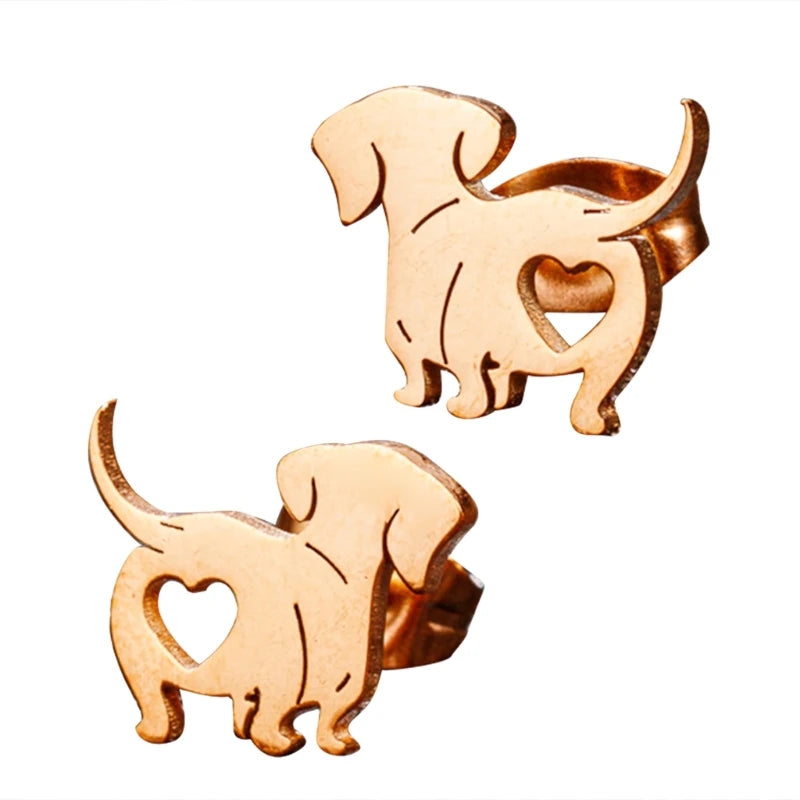 Dachshund Delight: Fashionable Dog Earrings