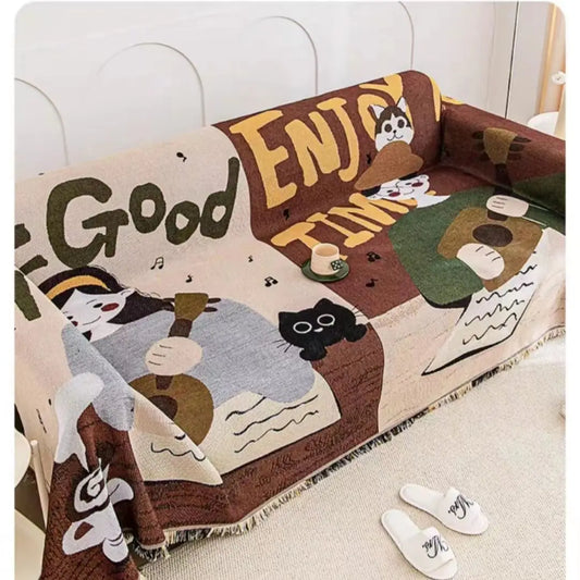Mystery Paw All-Season Sofa Cover Blanket