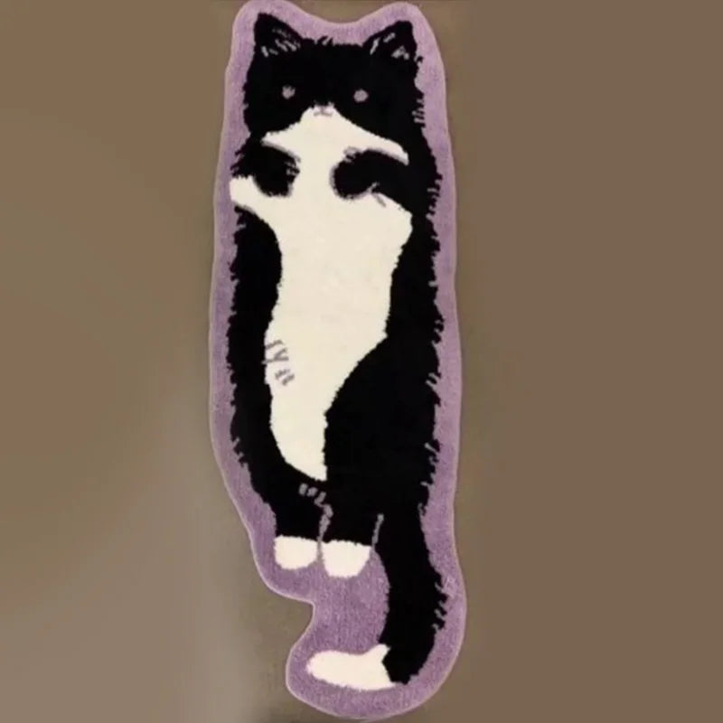 Mystery Paw Cartoon Cat-Shaped Bed Rug