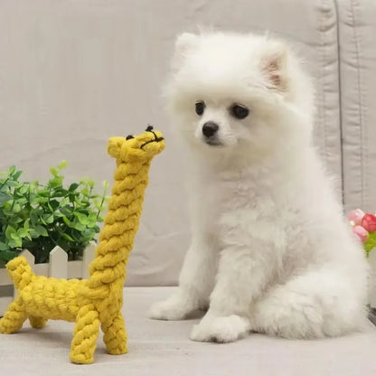 Mystery Paw Giraffe Rope Chew Toy for Dogs: Fun, Durable, and Dental-Friendly