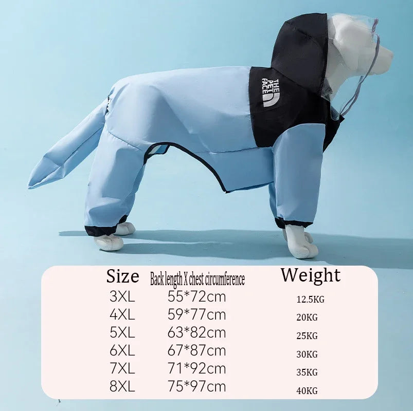 Mystery Paw Dog & Cat Hooded Rain Poncho