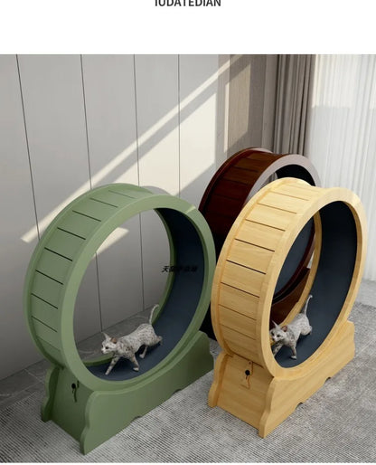 Eco-Friendly Cat Running Wheel - The Ultimate Exercise Equipment for Happy Cats