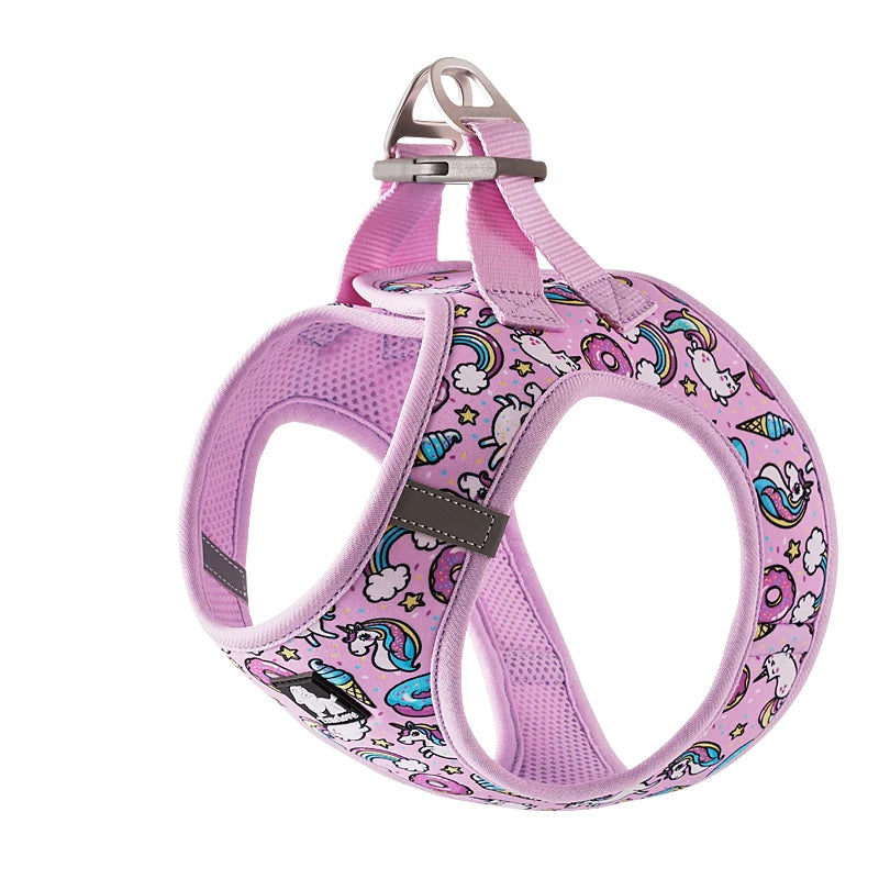 Mystery Paw Reflective Air Mesh Harness for Small & Medium Pets