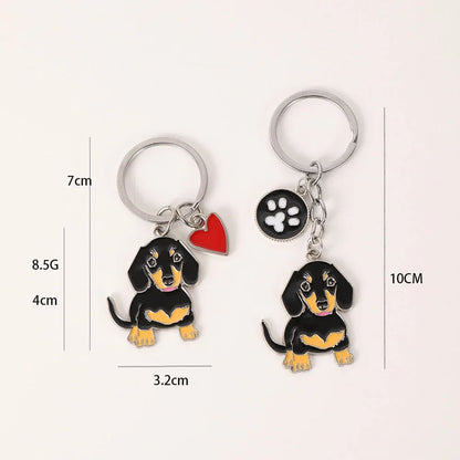 Charming Dachshund & Bulldog Dog Keychains - Perfect Pet Lover Gifts