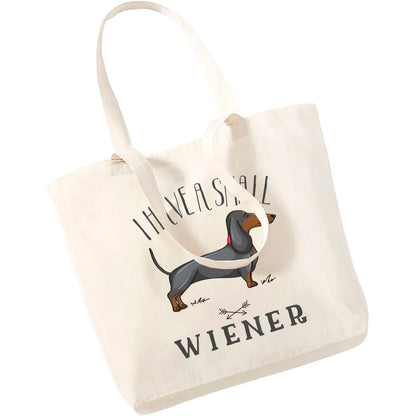 Cute Dachshund Canvas Tote Bag - Perfect for Dog Lovers!