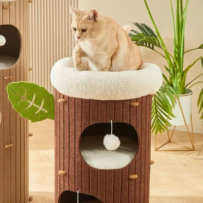 Mystery Paw Multi-layer Felt Cat Tree House & Scratcher