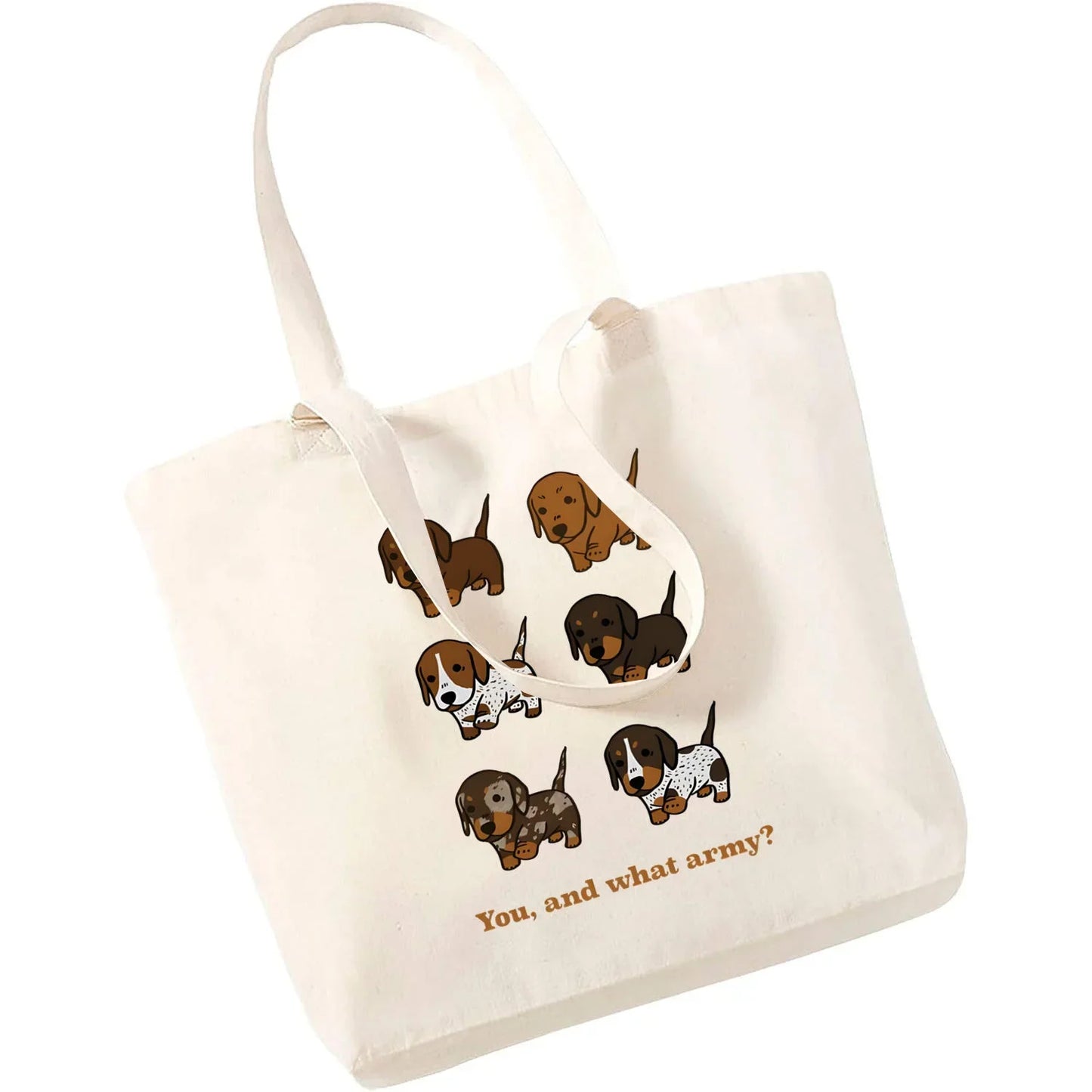 Cute Dachshund Canvas Tote Bag - Perfect for Dog Lovers!