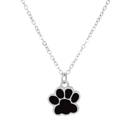 Vintage Black Pawprint Drop Earrings - Perfect Gift for Pet Lovers