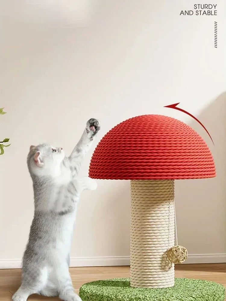 Mystery Paw Mushroom Cat Scratching Post - Whimsical Fun for Your Feline!
