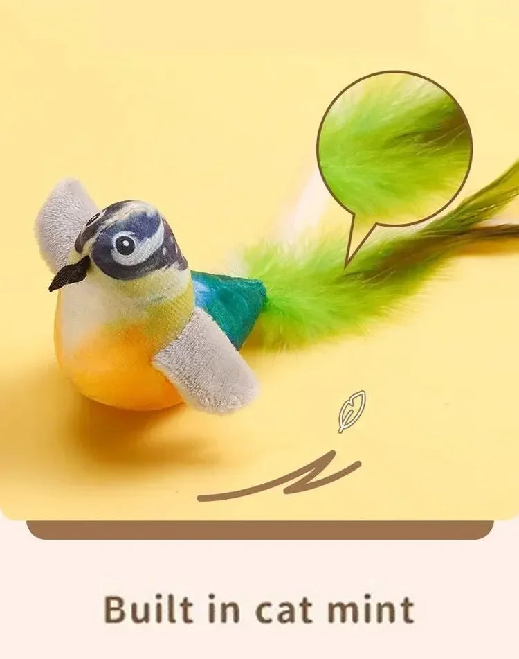 Mystery Paw Bird Chirping Toy for Cats & Dogs - Interactive Fun with Catnip
