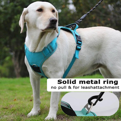 No Pull Adjustable Reflective Dog Harness with Airtag Holder - Mystery Paw
