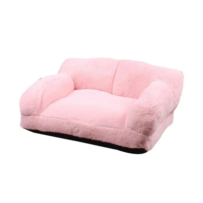 Mystery Paw Plush Pet Bed - Cozy Couch for Cats & Dogs