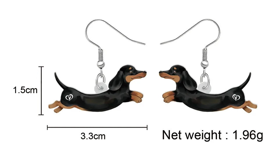 Playful Dachshund Dog Earrings - Perfect for Pet Lovers!
