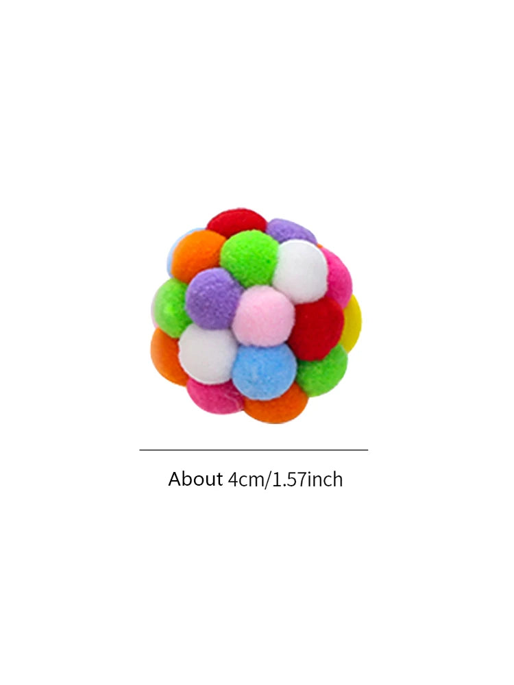 Mystery Paw Colorful Handmade Bell Ball - Interactive Cat Toy