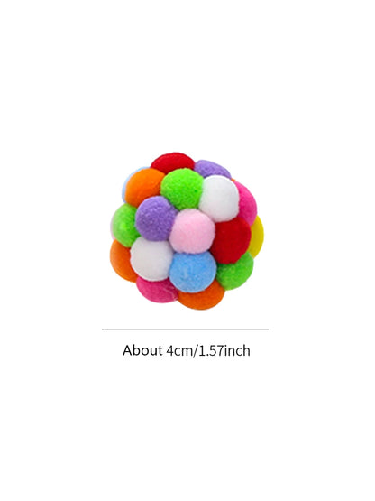Mystery Paw Colorful Handmade Bell Ball - Interactive Cat Toy