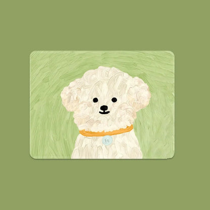 Mystery Paw Cartoon Dog Keyboard Mat - Fun Anti-Slip Desk Accessory